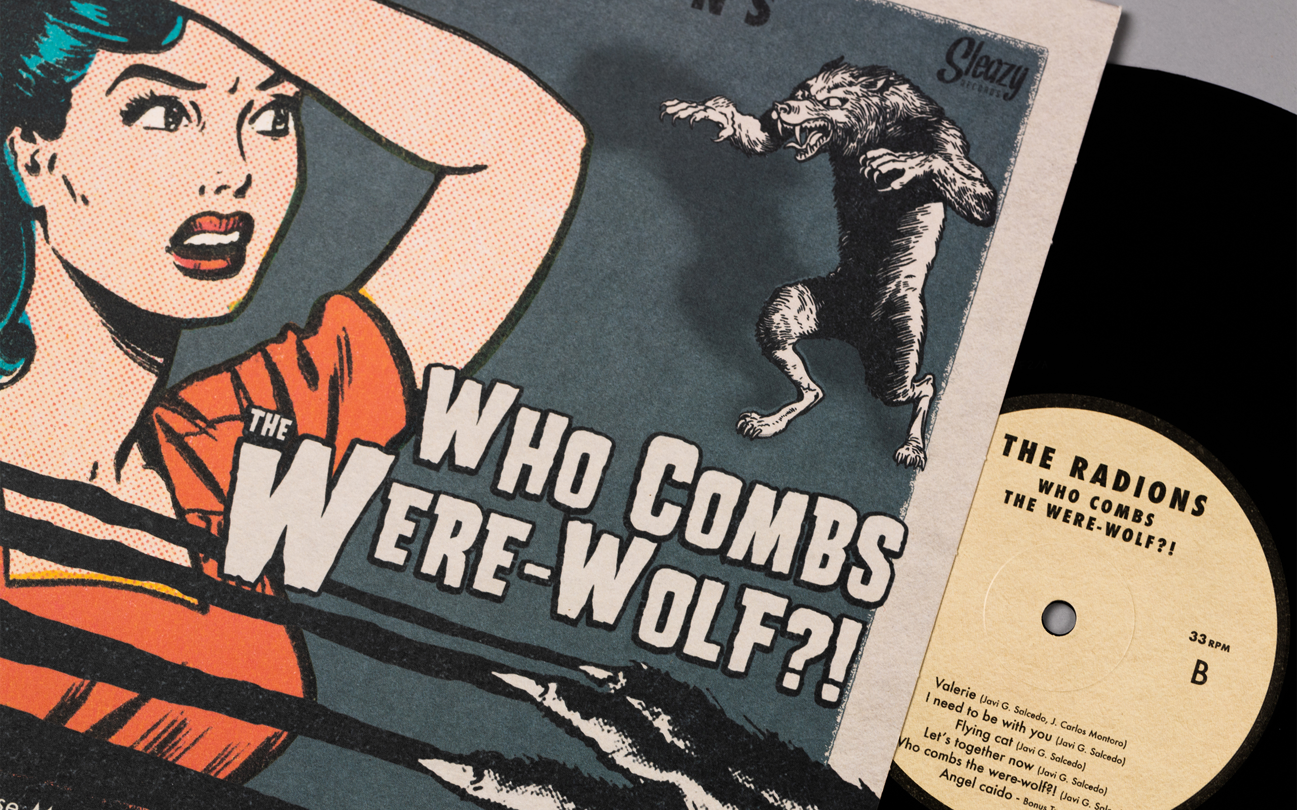 redoble studio gráfico — The Radions — Who Combs The Were-Wolf?!